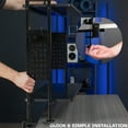thumbnail image 2 of VIVO Black 40" Clamp-on 2-Tier Gaming Shelf System Organization with Pegboard, 2 of 8