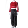 thumbnail image 3 of vastwit Girls 3 Piece Hip Hop Dance Sports Outfits Crop Tops Vest Jogger Pants Active Clothes Set Red 16, 3 of 7