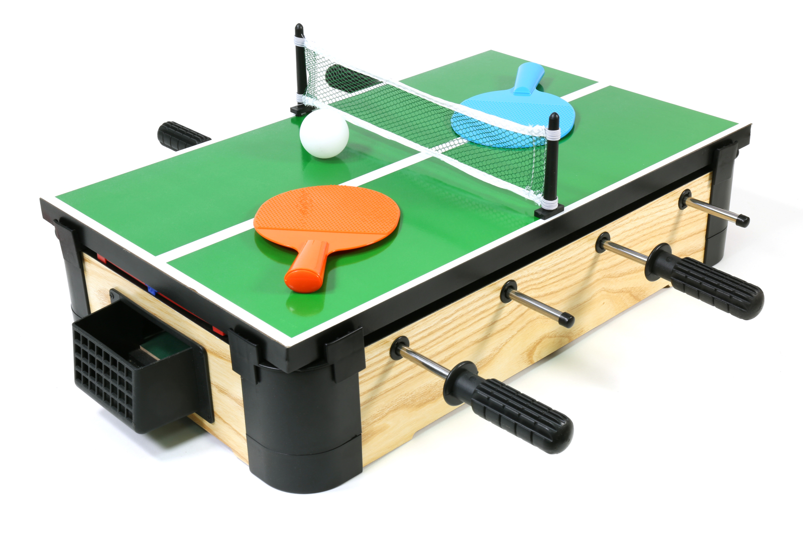 Ambassador 20? 3-in-1 Wooden Game Tabletop (Foosball, Ping Pong, Hockey)