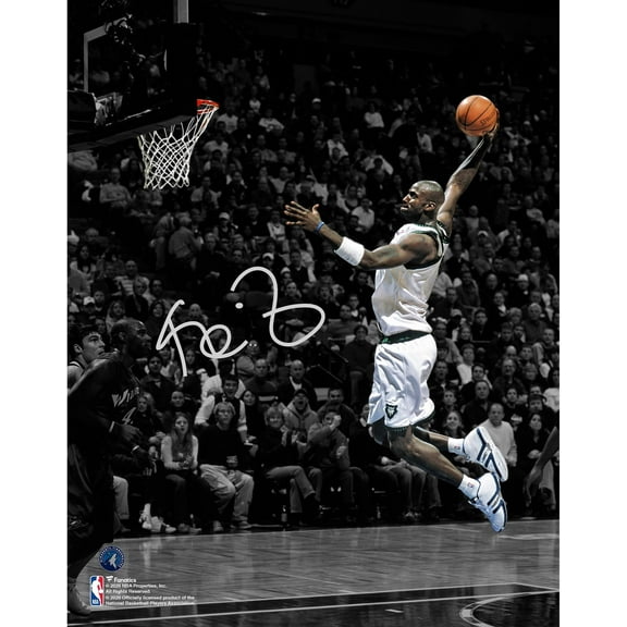 Kevin Garnett Minnesota Timberwolves Autographed 11" x 14" Dunking Spotlight Photograph - Fanatics Authentic Certified
