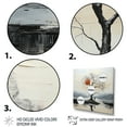 thumbnail image 3 of Designart "Grey Red Minimalism Tree silence III" Minimalism Floater Framed Canvas Print, 3 of 7