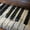 Vintage Piano Keys, variant on Elephant Stock Violin Piano Wall Art - Horizontal Canvas Wall Art - Living Room Wall Decor - Music Canvas - Brown And Gray Decor - 12" x 8"