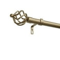 thumbnail image 3 of EXCLUSIVE HOME Torch 1" Curtain Rod and Coordinating Finial Set, Gold, Adjustable 36"-72", 3 of 5