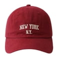 thumbnail image 3 of Summer Hats for Women Women Letter Embroidered Soft Top Baseball Cap Face Red M, 3 of 4