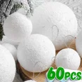 thumbnail image 2 of Bolas de espuma blanca de 4/6/8 cm para árbol de Navidad, bolas de nieve falsas decorativas para colgar en interiores, suministros para fiestas de invierno para niños, 2 of 5