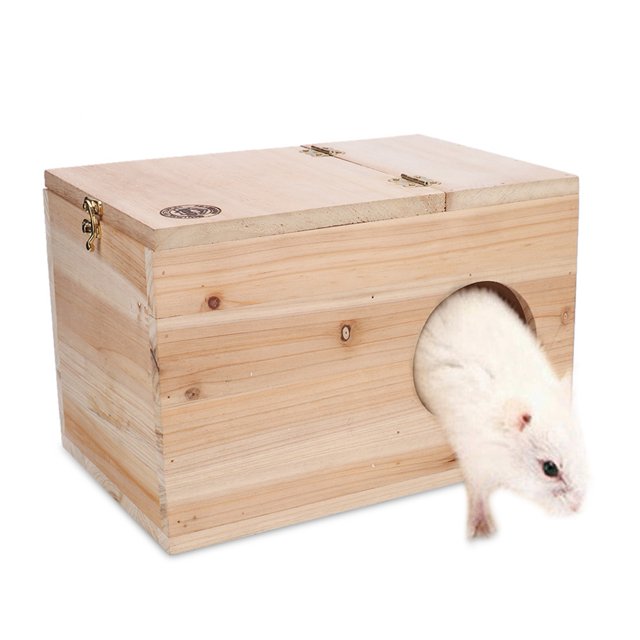 Caja de cría de madera Bling Bling Casa nido de madera de seguridad natural para mascotas