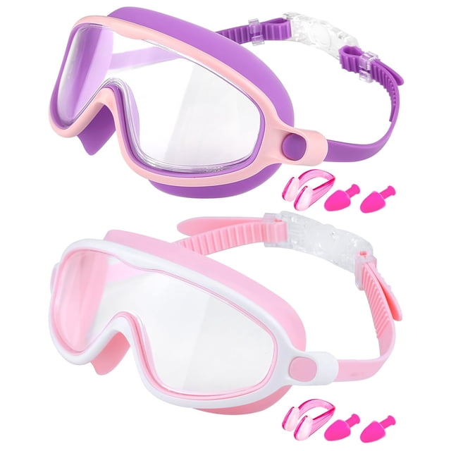 Gafas de natación Rantizon para niños, visión amplia, antivaho, rayos UV, de 3 a 15 años