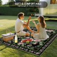 thumbnail image 4 of Black Spring Floral Outdoor Rug for Patio/Deck/Porch, Non-Slip Large Area Rug 6 x 9 Ft, Elegant Pastoral Flowers Birds Watercolor Indoor Outdoor Rugs Washable Area Rugs, Camping Rug Carpet Runner, 4 of 8