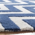 thumbnail image 3 of SAFAVIEH Cambridge Kaitlyn Zig Zag Stripes Wool Area Rug, Navy/Ivory, 8' x 8' Round, 3 of 7