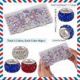 thumbnail image 2 of 1 Box 120PCS European Rhinestone Independence Day Beads with Silver Color Plated Brass Cores Large Hole American Crystal Diamond Spacer Bead, 2 of 7