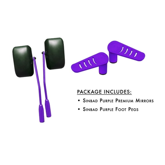 Steinjäger Exterior Accessories Wrangler JL 2018 to Present Mirror and Foot Peg Kit Sinbad Purple