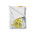 thumbnail image 2 of Daffodil Soft Flannel Fleece Throw Blanket, Spring Flowers Composition for Blossoming Results Natural Print, Cozy Plush for Indoor and Outdoor Use, 50" x 70", Yellow White Red, by Ambesonne, 2 of 6