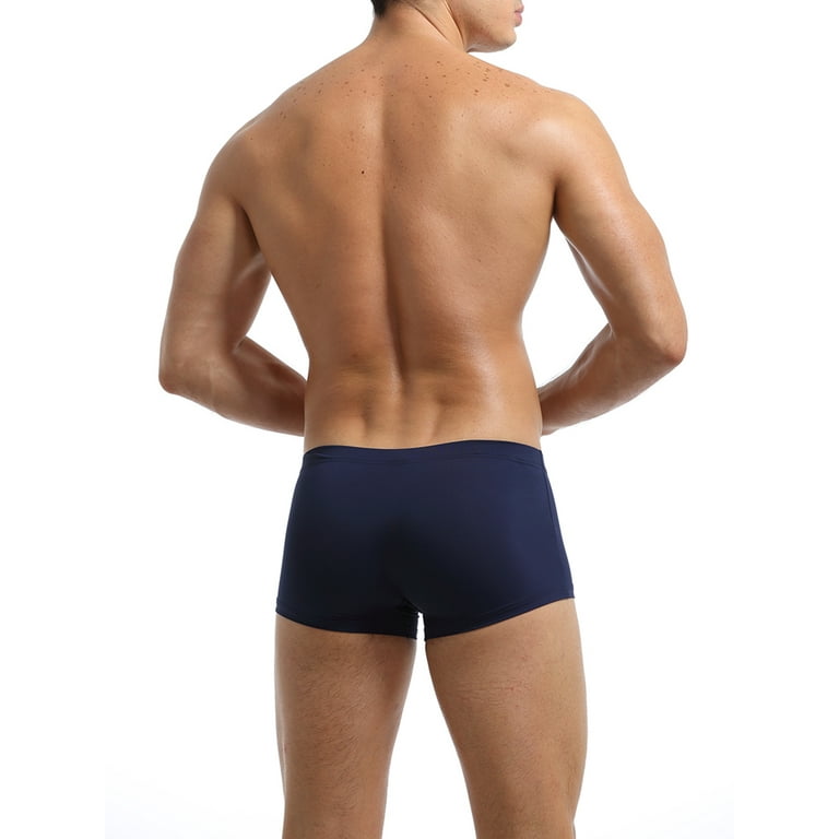 Puloru Men´s Solid Ice Silk Underwear, Sexy and Breathable Boxer Briefs for  Travel and Homewear 