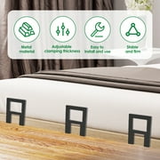 JTWEB Mattress Slide Stopper Mattress Non Slip Plates Of Metal Retainer for Enhanced Mattress Stability Adjustable Mattress Slip Limiter Retainer with Bolts for Bed