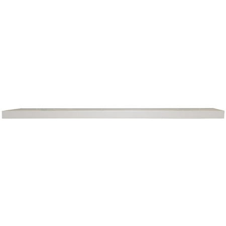 Floating Wall Shelf, White, 60 in W x 8 in D x 1.25 in (Floating Shelves 10 Of The Best)