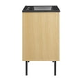 thumbnail image 3 of Sink Vanity Cabinet, Brown Oak Black, Wood, Hotel Bedroom Bathroom, Modern Contemporary HB36415, 3 of 15