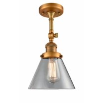 Innovations Lighting - Cone - 1 Light Semi-Flush Mount In Industrial Style-14.5