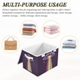 thumbnail image 6 of Yayeee Collapsible Storage Bin with Lid Fabric Closet Decorative Basket with Handles, Colorful UFO, 6 of 7