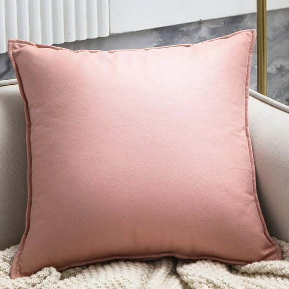 XmhyTop Decorative Pillow, 40x40cm pink Plain Throw Pillow, 1 Pack Throw Pillow Set with Tech Fabric Cover & PP Cotton Filling, Soft Cushion for Sofa, Living Room