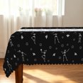 thumbnail image 4 of Tchckioa Halloween Ghost Tablecloth,60x70 Inch Stain Proof Table Cover for Kitchen Party Decor(White and Black), 4 of 6
