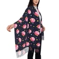 thumbnail image 5 of Cauagu Cartoon Donut Planets Print Women Wrap Shawl tassels Scarves Retro Scarf 77.6"X28.3", 5 of 8