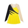 thumbnail image 4 of iEFiEL Girls Rhinestone Figure Skating Dress Long Sleeve Gymnastics Skirted Leotard Dancewear, 4 of 5