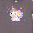 thumbnail image 4 of Inktastic My Big Sister Loves Me- cute unicorn Boys or Girls Toddler T-Shirt, 4 of 5