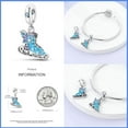 thumbnail image 4 of 925 Sterling Silver Travel Charms - Star, Moon, Pyramid, Airplane, Passport - Fits Bracelets, 4 of 31