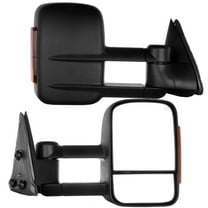 ECCPP Tow Mirrors Towing Mirrors Compatible with 2003-2006 for Chevy Silverado 3500/Suburban 1500/2500 Tahoe 1500 HD with Left Right Side Power Control Heat Turn Signal Light with Black Housing