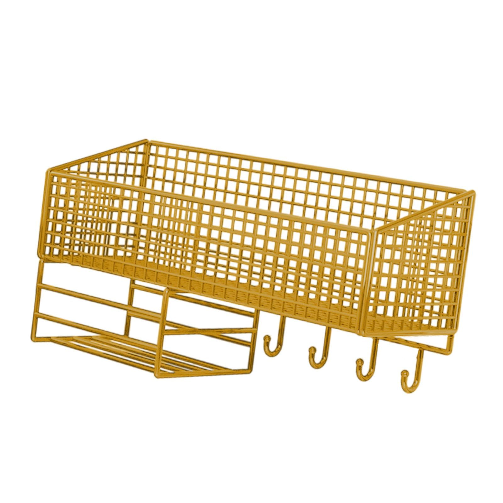 Hanging Wall Basket Kitchen Storage Rack Sturdy Metal Large Size Ideal for Family Home Organization