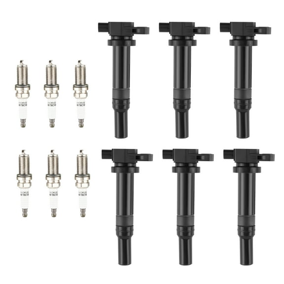 maXpeedingrods UF558 Set of 6 Ignition Coil Pack and Iridium Spark Plugs Fit for Hyundai Santa Fe 07 08 09 V6 2.7L, for Kia Magentis Optima Rondo, Ignition Coil Kit Replaces UF-558 273013E400