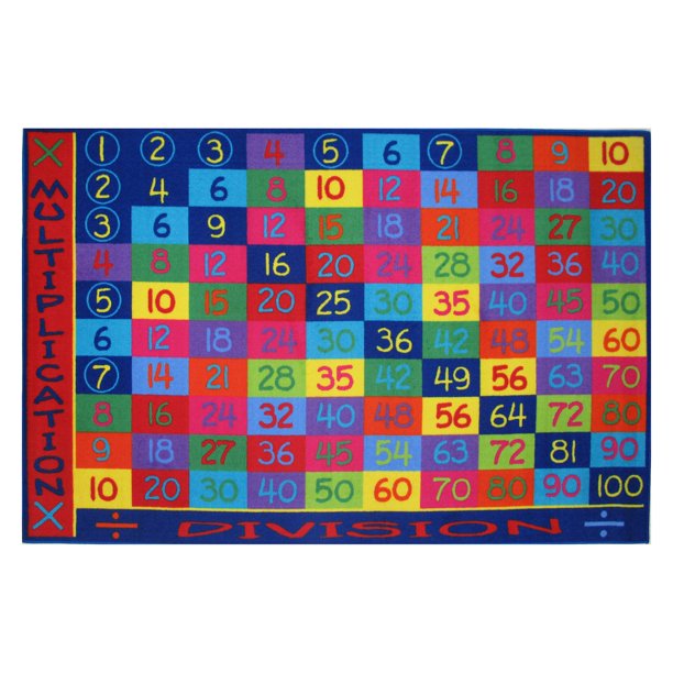 Fun Rugs Fun Time FT143 Multiplication Area Rug Multicolor