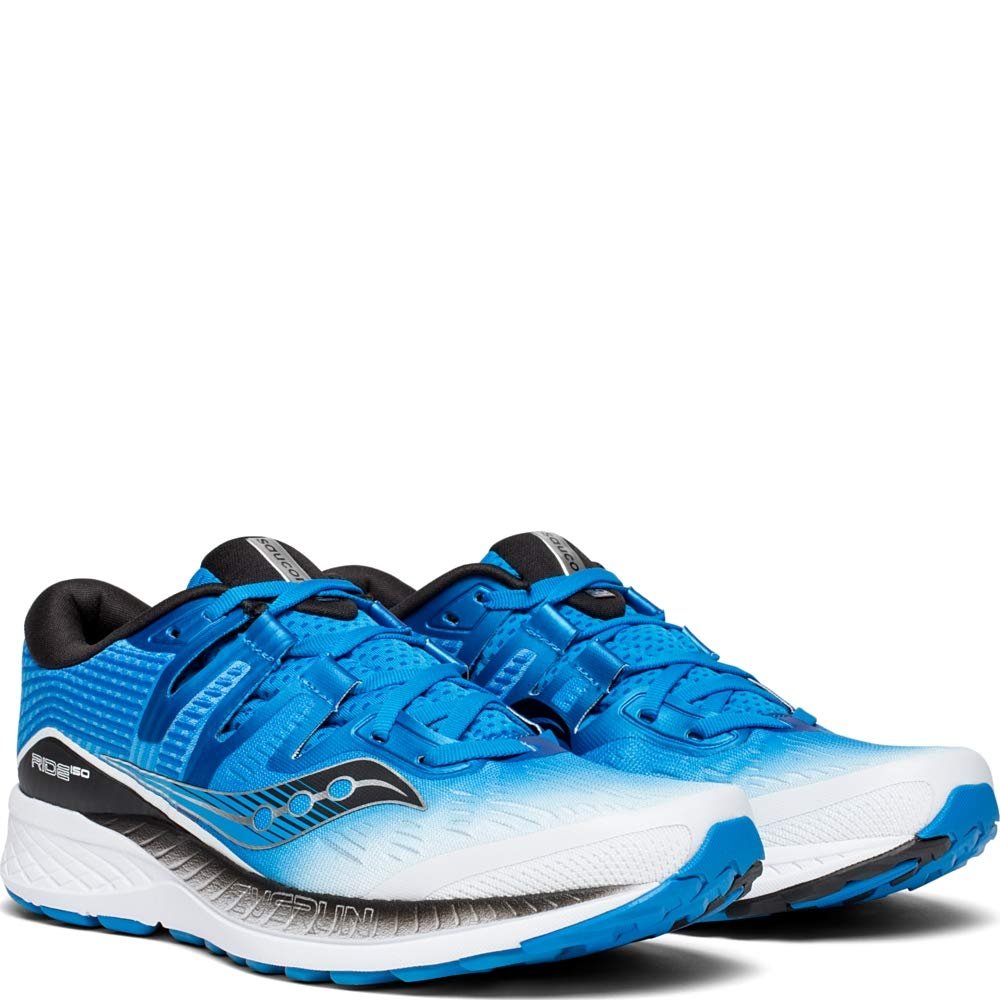 Saucony Mens Ride ISO Running Shoe Sneaker - White/Black/Blue - 11 - image 5 of 5