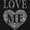 Black, variant on Cute Edgy Love Me Heart Romantic Womens Fitted Plus Size Graphic Tee Brisco Brands 2X