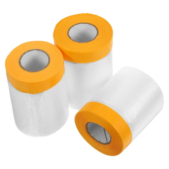 Transparent PE Painters Protection Film for Car Durable and Easy to Use with Tape Included 3 Rolls