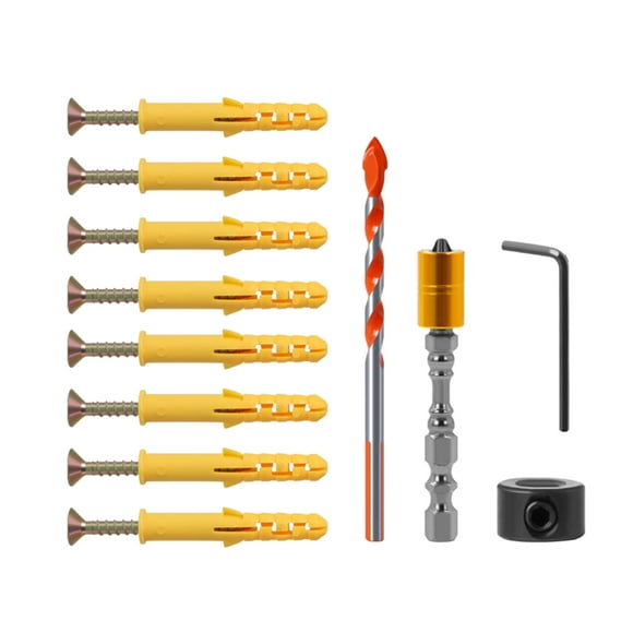 Wall Screws and Anchors Magnetic Cross Head Screwdriver Bit Drywall Anchor and Screw Kit Wall Hanging Kit for Plasterboard Drywall Screw Installation