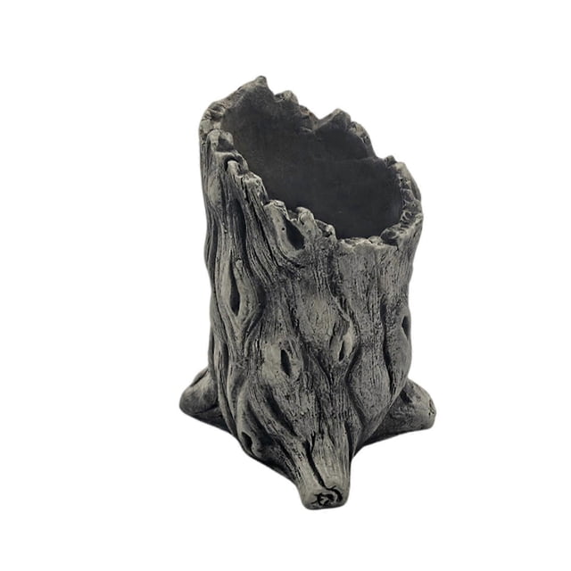 Artificial Driftwood Flower Pots Natural Flower Pots Bucket Rustics Stumps Planter Flower Arrangement for Home Decors slate gray