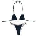 thumbnail image 5 of WQJNWEQ Bathing Suits for Women 2 Piece Ladies Bikini Patchwork Set Swimsuit Two Piece Filled Bra Swimwear Beachwear Fathers Day Gifts Deals of the Day Clearance, 5 of 7