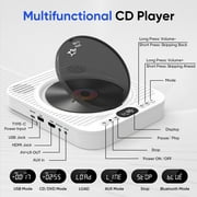 GCZ HD DVD Player for TV with Bluetooth, HDMI, Usb Playback, Remote Control, Built-in Speaker, Wall-Mountable, White