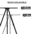 thumbnail image 3 of Graflsoa Table Ronde Pliante Portable en Alliage d'Aluminium pour Usage Extérieur, Noir/brun, Conception Compacte et Légère, 3 of 5