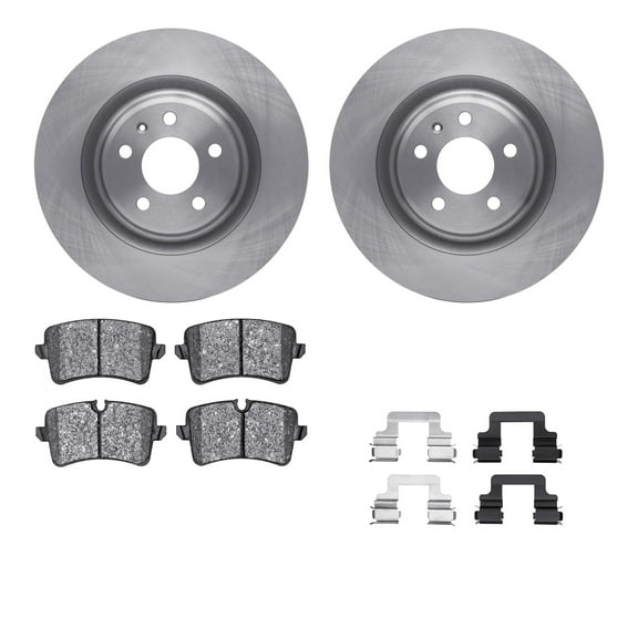 Dynamic Friction Company Rear Brake Rotors with 5000 Advanced Brake Pads includes Hardware 6512-73403