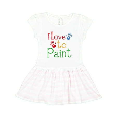 

Inktastic Painting Art I Love to Paint Gift Toddler Girl Dress