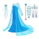 thumbnail image 1 of Vestido de princesa para niñas, disfraz de Elsa de Frozen, disfraz de fantasía para niños, vestido de baile con lentejuelas, ropa para niños de la reina de la nieve Elsa para Party7-8T 140 Gao Jinjia LED, 1 of 2