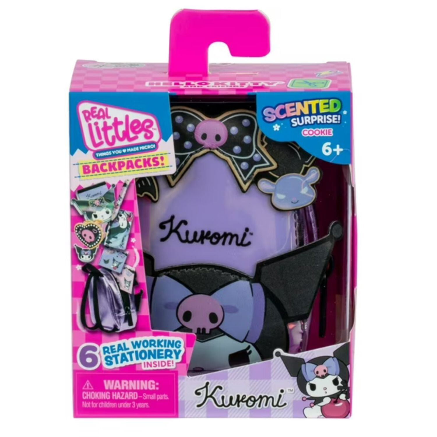Real Littles Hello Kitty® and Friends Scented Backpacks, 6 Mini Stationery, Ages 6+ - Kuromi