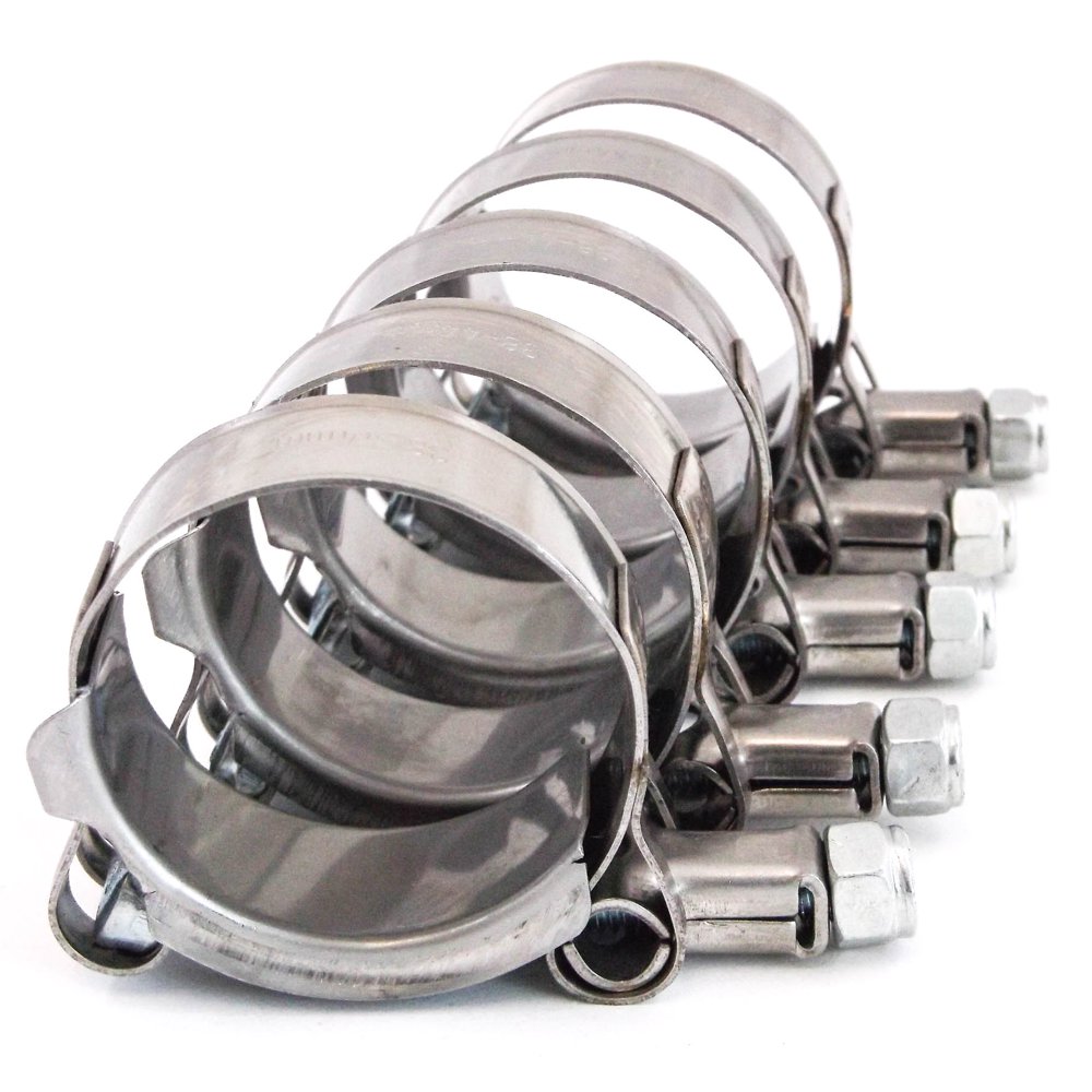 5x Premium 304 Stainless Steel TBolt Turbo Silicone Hose Clamp 1.5