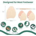 thumbnail image 5 of Welnove 8 Pairs Metatarsal Pads - Ball of Foot Cushions for Women Men, Shoe Inserts for Sandals High Heels - Forefoot Comfort, Non-Slip, Beige, 5 of 7