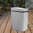 thumbnail image 6 of Smart Sensing Trash Can Waterproof Narrow Wastebaskets Rubbish Container Sealed Automatic Dustbin Waste Basket for Kitchens Office Livingroom gray 12L charging, 6 of 8