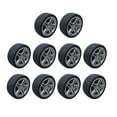 thumbnail image 3 of Rubber wheels 10 Pcs 4.8CM Diameter Toy Car Accessories DIY Round Rubber Small Wheels DIY Handmade Car Crafts Supplies for Home Kids Children (1:10, Black), 3 of 8