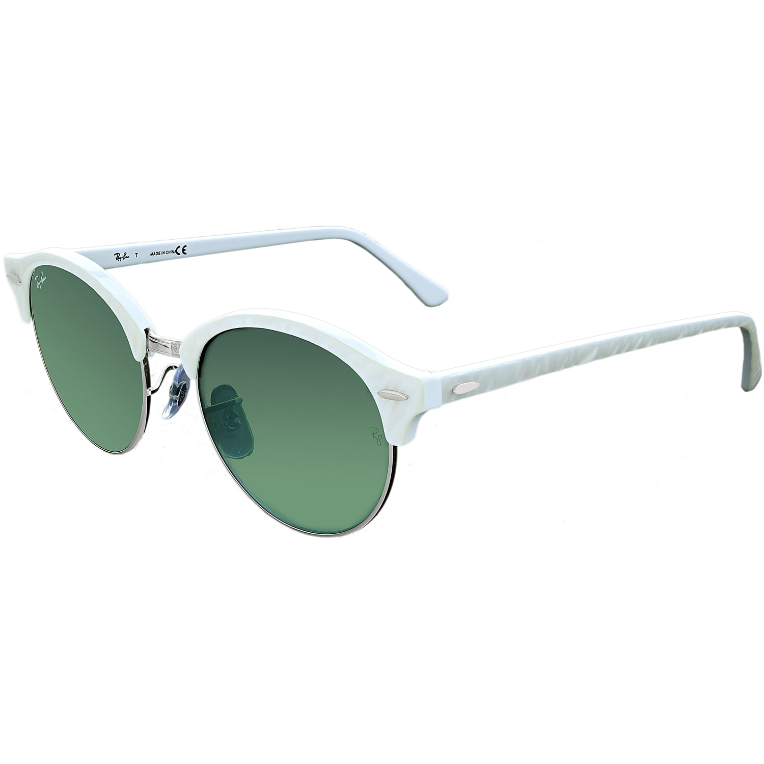 RayBan Women's Clubround RB4246988/2X51 White Round Sunglasses