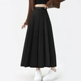 thumbnail image 4 of Women's High Waist Long Skirt A-Line AnkleLength Pleated Maxi Skirt Fall Winter Classic Formal Elegant Office Work Skirt, 4 of 6
